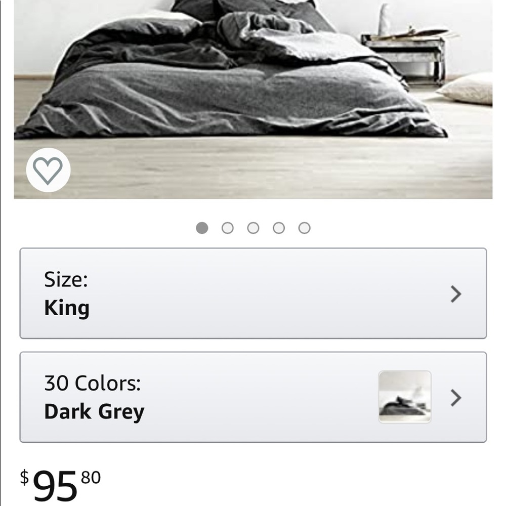EIKEI Washed cotton chambray duvet cover, KING